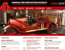 Tablet Screenshot of oswegofire.com